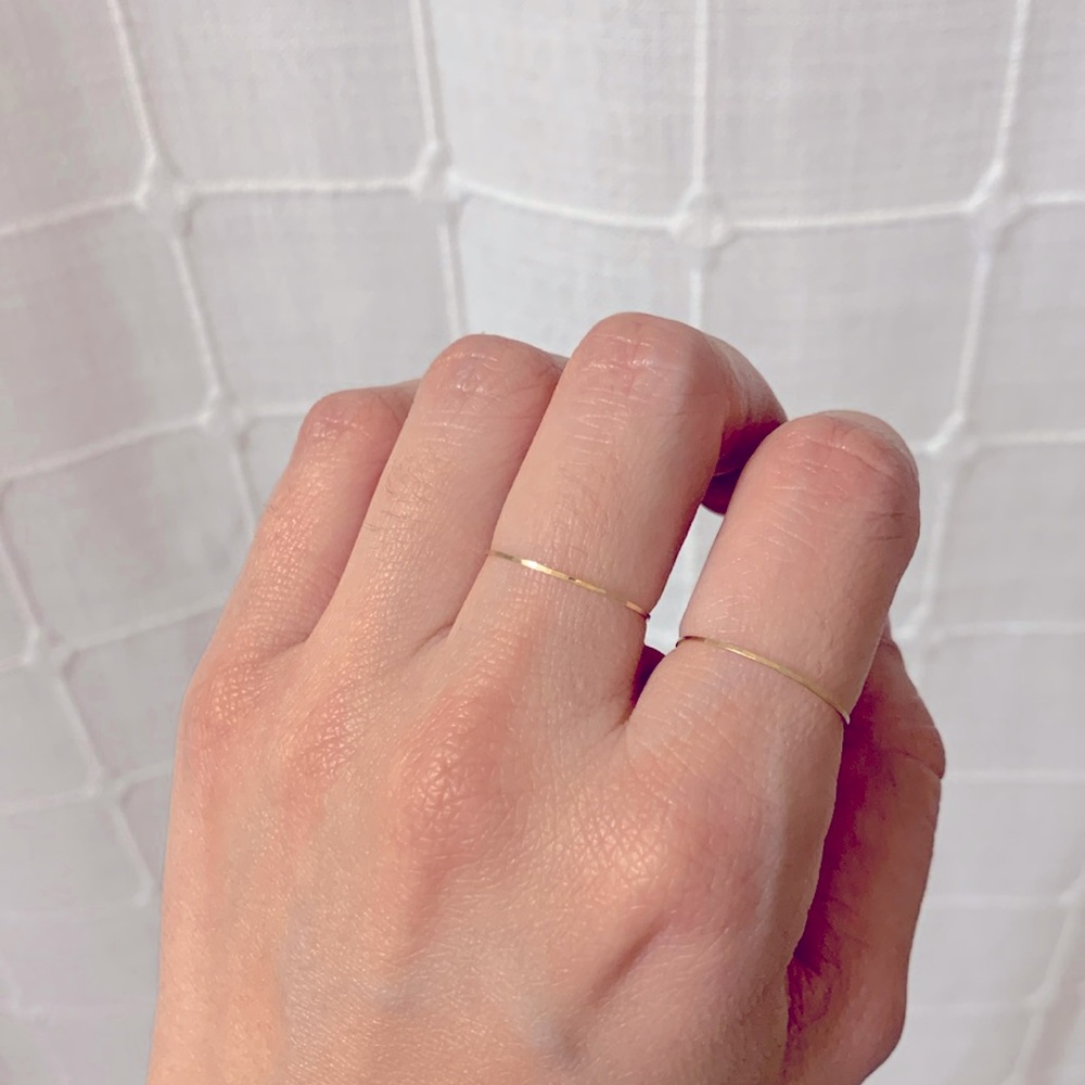 Catbird  14k threadbare rings 2